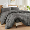 New! Cooling Weighted Blanket Cover, Bamboo Weighted Blanket Cover Set For Hot Sleeper - King (88''x104'') - Dark Grey