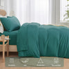 New! Cooling Weighted Blanket Cover, Bamboo Weighted Blanket Cover Set For Hot Sleeper - Queen (80''x 87'') - Teal