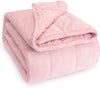 SHERPA FLEECE WEIGHTED BLANKET - Many colors available - 48'' x 72'' PINK - 15 lbs - 