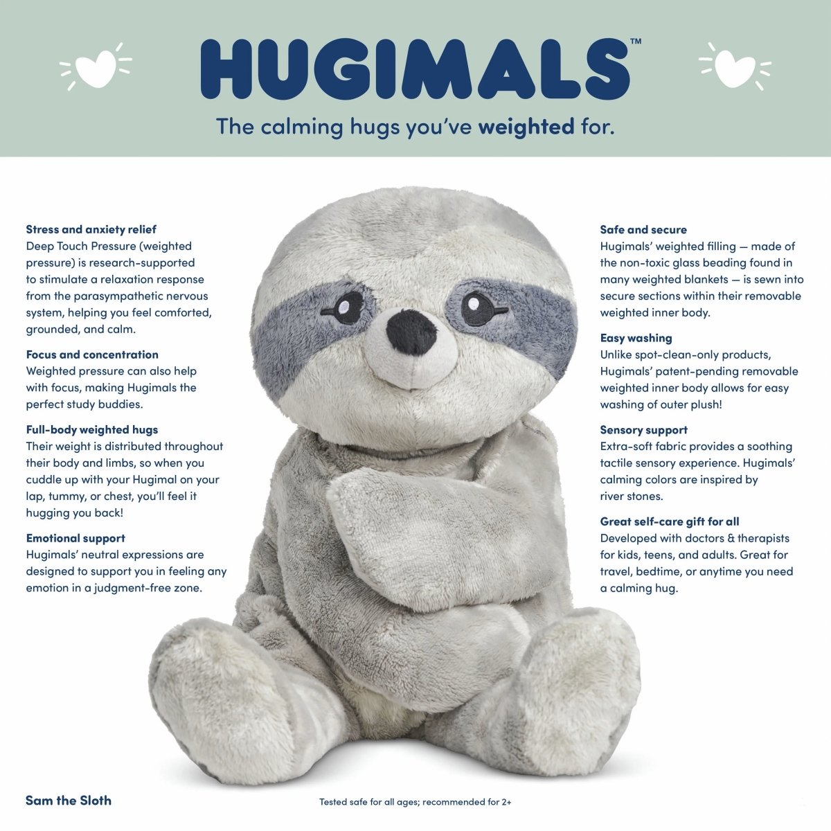 Warm Hug Weighted Plush Animals for Anxiety and Comfort - Sage and  Sweetgrass